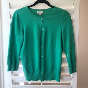 Kelly Green Loft Cardigan Sweater